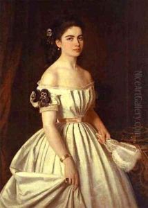 Portrait of E Vasilchikova by Ivan Nikolaevich Kramskoy