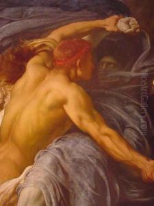 Hercules Wrestling with Death for the Body of Alcestis [detail #1]