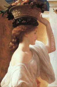 A Girl with a Basket of Fruit