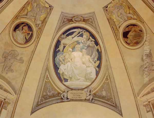 Architecture, Painting and Sculpture Protected by Athena from the Ravages of Time - view 1