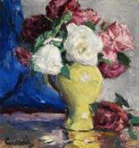 Rosen In Gelber Vase Rosen In Gelber Vase