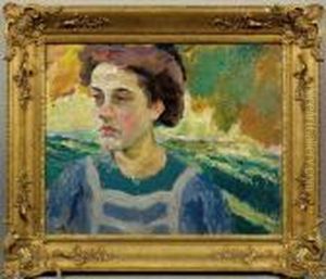 Brustportrait Einertraumverlorenen Jungen Frau