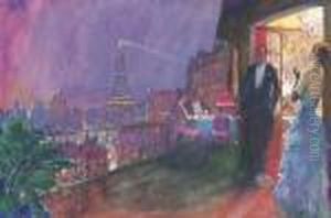 Paris At Night by Edward Alfred Cucuel