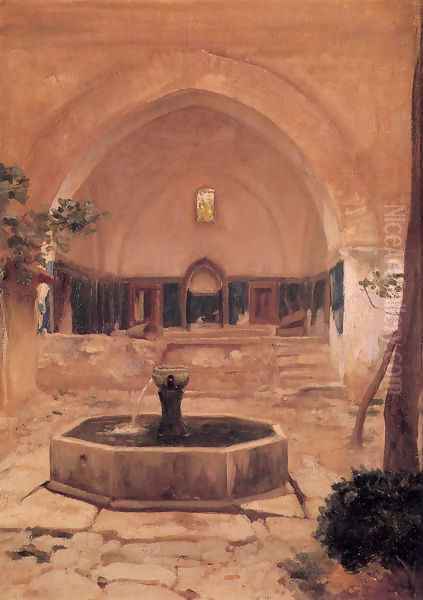 Courtyard of a Mosque at Broussa - view 1