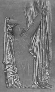 Study of drapery for "The Last Watch of Hero" by Lord Frederick Leighton