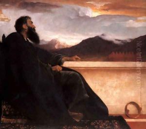 David (at rest) (or David: "Oh, that I had wings like a Dove! For then would I fly away, and be at rest." Psalm 55:6) by Lord Frederick Leighton
