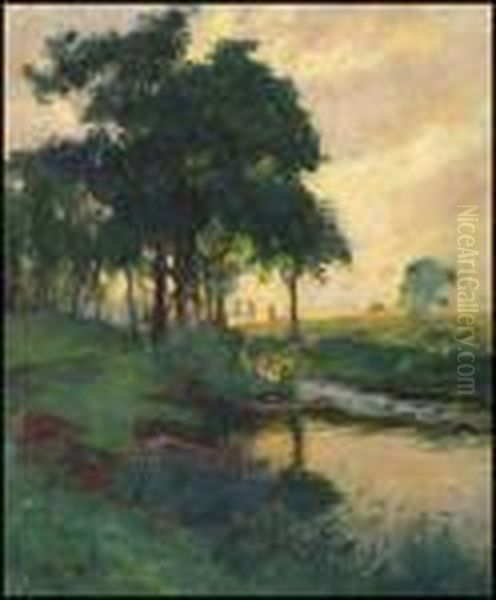 By The Stream At Dusk - view 1