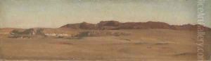 Red Mountains, Desert, Egypt by Lord Frederick Leighton