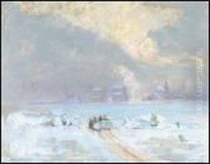 Ice Cutters, Longueuil by Maurice Galbraith Cullen