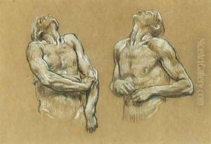 Study for 'And the Sea gave up the Dead which were in it'