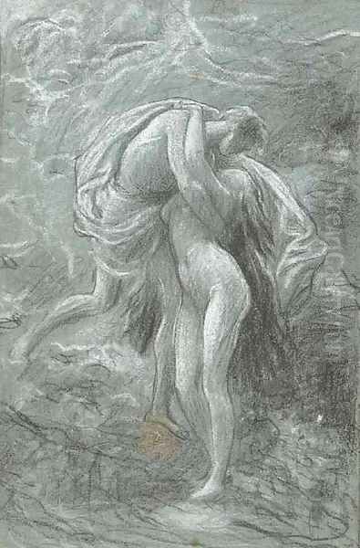 Study of figures embracing - view 1