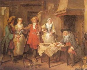 The Marriage Contract 1738 by Nicolas Lancret