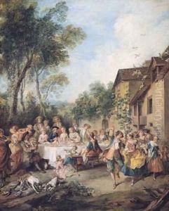 Wedding Feast in the Village by Nicolas Lancret