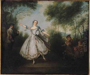 Marie Anne Cuppi 1710-70 known as La Camargo dancing