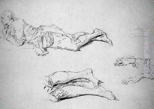 Study of a man lying on the ground