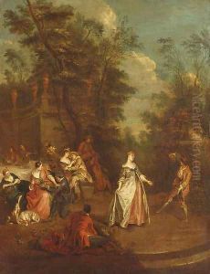 Autumn A Fte Champtre by Nicolas Lancret