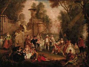 Le jeu de colin-maillard by Nicolas Lancret