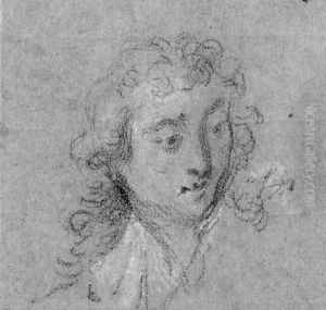 A young man, bust-length, looking to the right A young man, bust-length, looking to the right