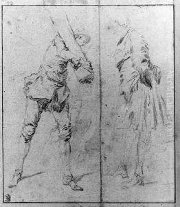 A man carrying a log, by Nicolas Lancret