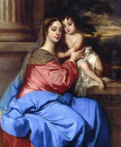 Portrait of Barbara Villiers, Countess of Castelmaine, later Duchess of Cleveland, with her Son, Charles Fitzroy, leter Duke of Cleveland and Southampson by Sir Peter Lely