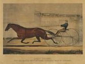 The Celebrated Trotting Mare Lucy by Currier & Ives Publishers