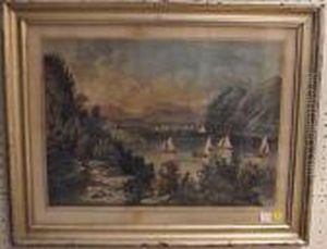 Scenery Of The Hudson Near Anthony's Nose by Currier & Ives Publishers