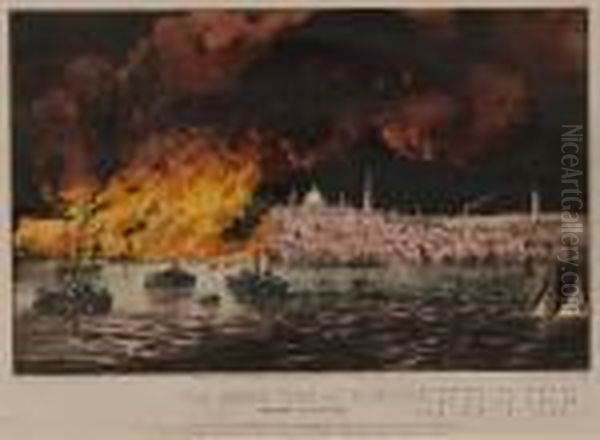 The Great Fire At Boston. - view 1