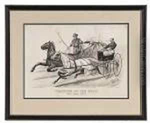 Trotting On The Road/swill Against Swell by Currier & Ives Publishers