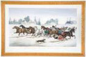Trotting Cracks On The Snow