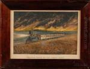 Prairie Fires Of The Great West. by Currier & Ives Publishers