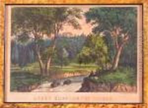 Under Cliff - On The Hudson by Currier & Ives Publishers