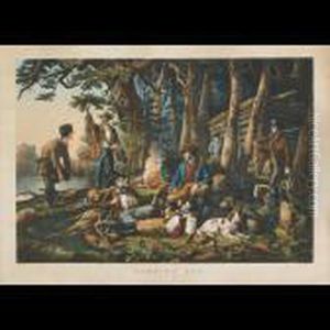 Camping Out Some Of The Right Sort [c777] by Currier & Ives Publishers