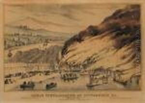 The Great Conflagration At Pittsburgh by Currier & Ives Publishers