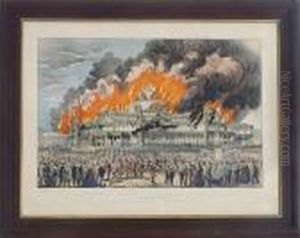Burning Of The New York Crystal Palace