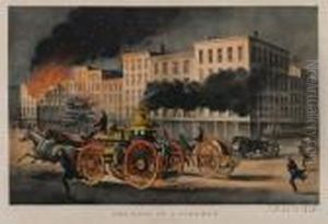 The Life Of A Fireman. The Metropolitan System by Currier & Ives Publishers