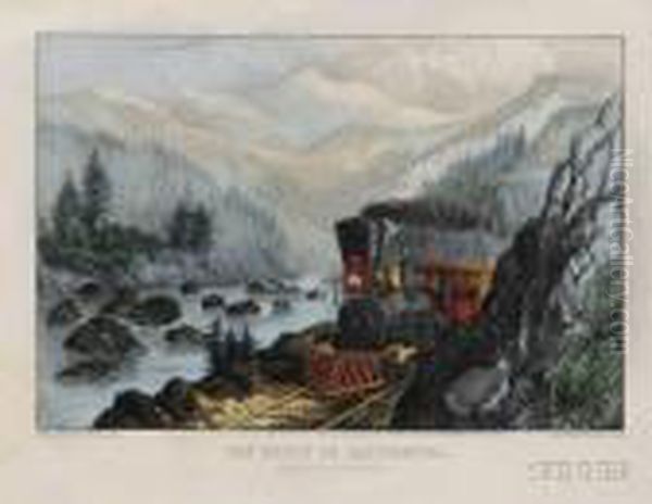 The Route To California. Truckee Riversierra-nevada - view 1