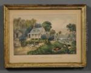 American Homestead Summer by Currier & Ives Publishers