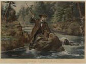 American Hunting Scenes: A Good
Chance And Brook Trout Fishing: An Anxious Moment (gale 186 And 789) by Currier & Ives Publishers