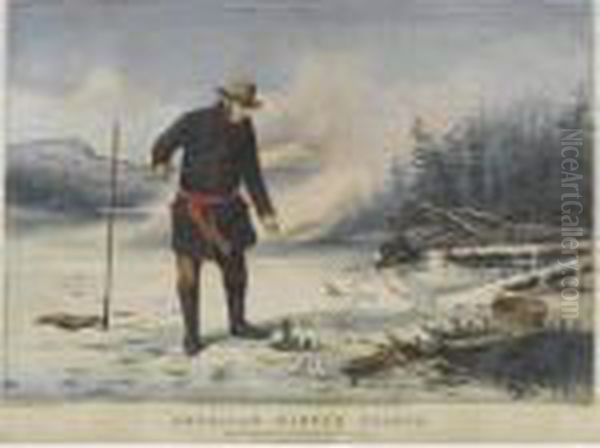 American Winter Sports: Trout
Fishing On "chateaugay Lake", And Clipper Ship "sweepstakes" (gale 224
& 1286) - view 1