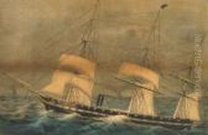 Us Steam Frigate "wabash" 60 Guns, Off Cape Hatteras 7th Of January 1857 by Currier & Ives Publishers