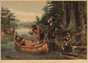 American Hunting Scenes: "an Early Start" by Currier & Ives Publishers