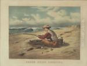 Beach Snipe Shooting. by Currier & Ives Publishers
