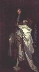 Portrait of Prince Rupert 1619-1682 in Garter Robes by Sir Peter Lely