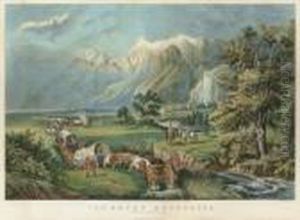 The Rocky Mountiains by Currier & Ives Publishers