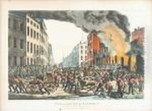 The Life Of A Fireman: The Ruins - "take Up." - "man Your Rope." by Currier & Ives Publishers