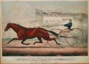 Celebrated Trotting Mare Lady Thorn, Formerly Maid Of Ashland by Currier & Ives Publishers