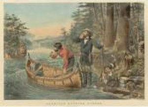 American Hunting Scenes: "an Early Start" (gale 187; Peters 3264) by Currier & Ives Publishers