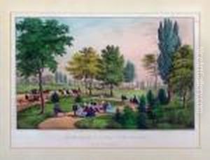Central Park, The Drive by Currier & Ives Publishers