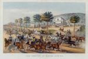 Fast Trotters On Harlem Lane N.y.