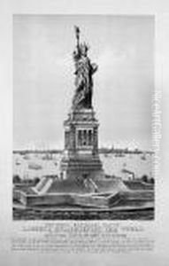 The Great Bartholdi Statue, Liberty Enlightening The World. by Currier & Ives Publishers